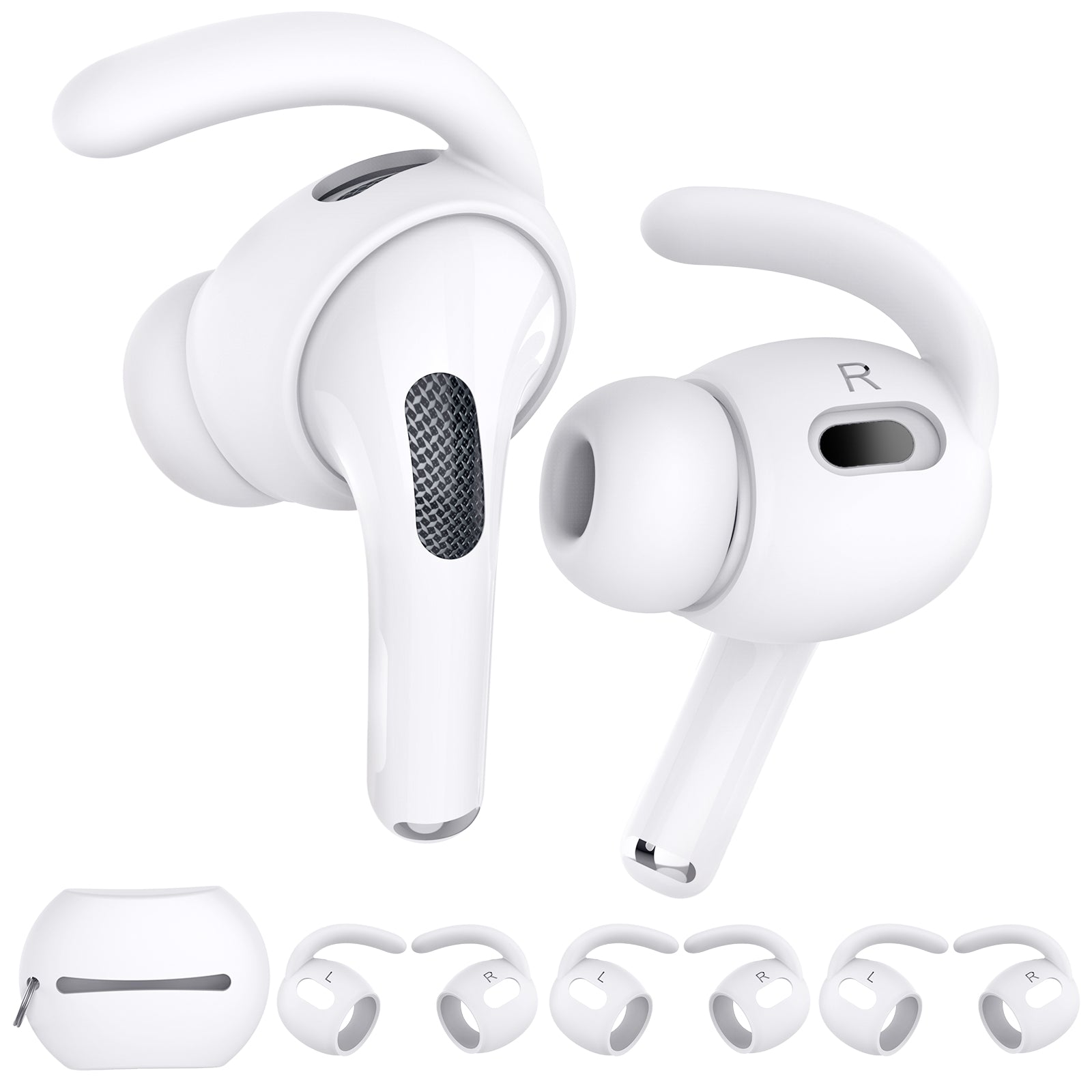 AHASTYLE PT189 3 Pairs S Size Earphone Tips for Apple AirPods Pro 2 Soft Silicone Anti-slip Earbuds Sleeve Anti-lost Earhook Eartips AHASTYLE PT189 3 Pairs S Size Earphone Tips for Apple AirPods Pro 2 Soft Silicone Anti-slip Earbuds Sleeve Anti-lost Earhook Eartips